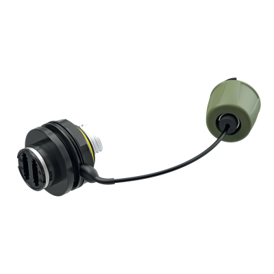 NO4M4JW-FG FIBERFOX EBC25 4CH Chassis closed cap front view